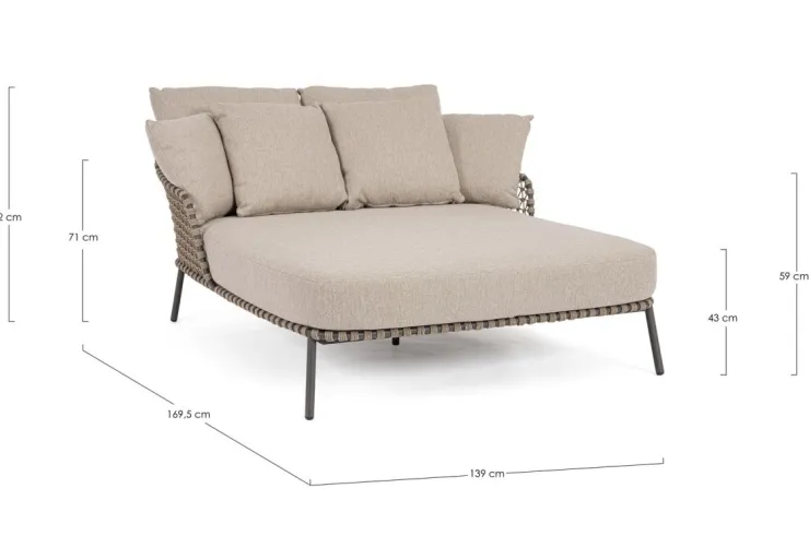 Daybed>Bizzotto DAYBED 2P C-C IVISSA ANTRACITE