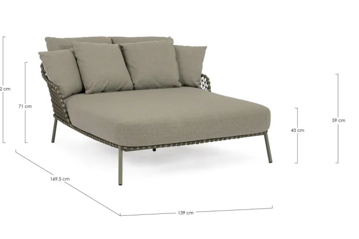 Daybed>Bizzotto DAYBED 2P C-C IVISSA VERDE