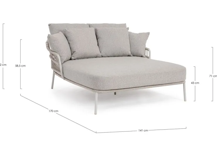 Daybed>Bizzotto DAYBED 2P C-C TALAIA FROSTY