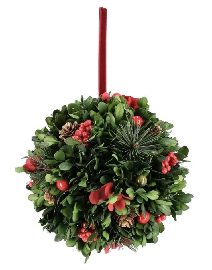 Oggettistica>Bizzotto DECOR SFERICA ANTEA VERDE C-BACCHE D17