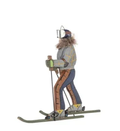 Oggettistica>Bizzotto DECORAZIONE ALPBACH SCIATORE GRI-BLU H28