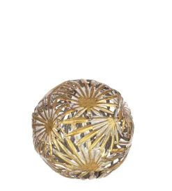 Oggettistica>Bizzotto DECORAZIONE SFERICA MIRLEFT FOGLIA D12,5