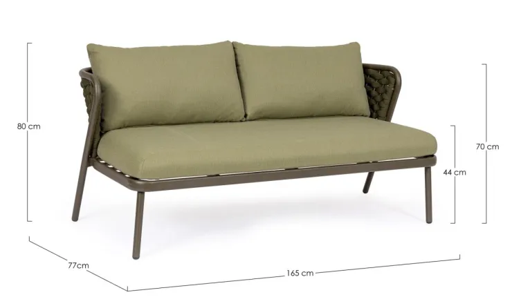 Divani>Bizzotto DIVANO 2 POSTI OLIV QS24 - HARLOW