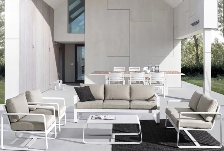 Divani>Bizzotto DIVANO IN ALLUMINIO BIANCO YK11 - MERRIGAN