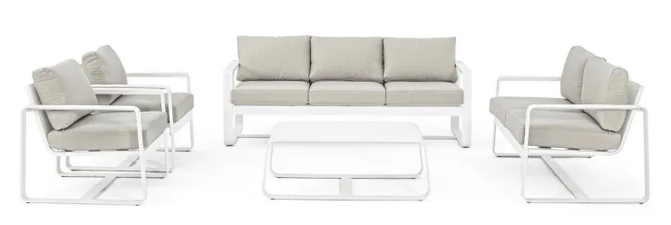 Divani>Bizzotto DIVANO IN ALLUMINIO BIANCO YK11 - MERRIGAN
