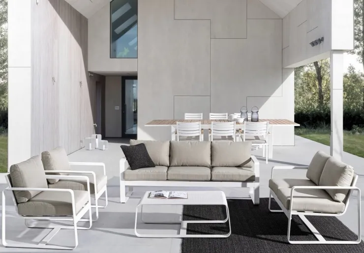 Divani>Bizzotto DIVANO IN ALLUMINIO BIANCO YK11 - MERRIGAN
