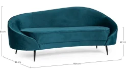 Divani>Bizzotto DIVANO IN VELLUTO COLOR DEEP - SERAPHIN