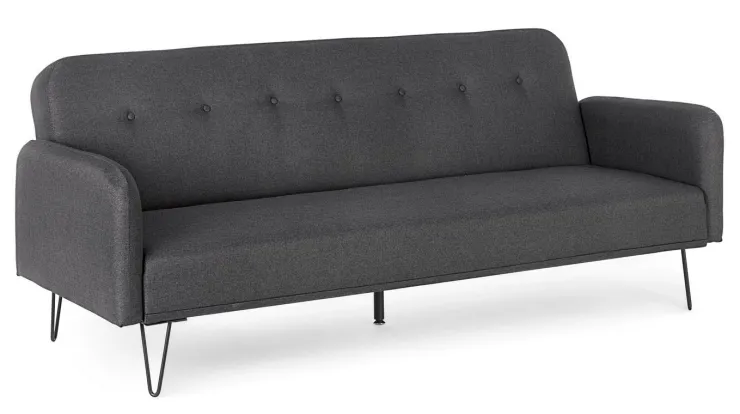 Divani Letto>Bizzotto DIVANO LETTO IN TESSUTO NERO - BRIDJET