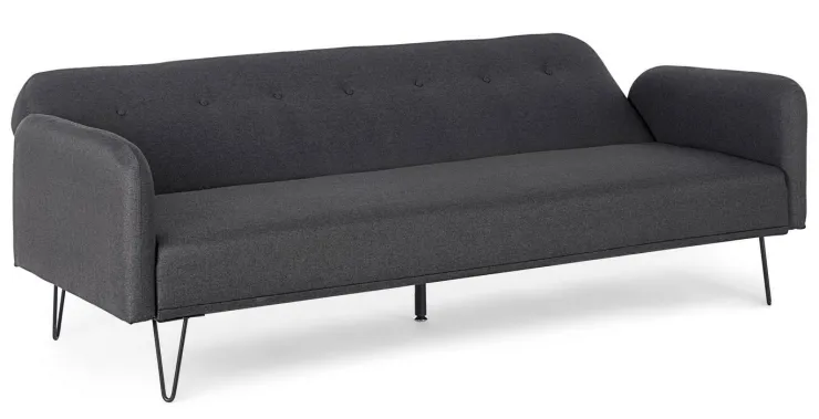 Divani Letto>Bizzotto DIVANO LETTO IN TESSUTO NERO - BRIDJET