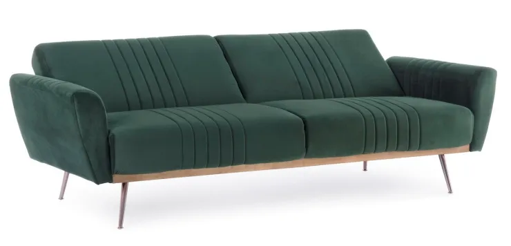 Divani Letto>Bizzotto DIVANO LETTO IN VELLUTO VERDE SCURO - JOHNNY