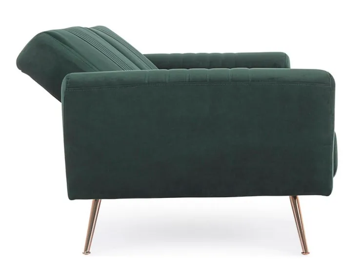 Divani Letto>Bizzotto DIVANO LETTO IN VELLUTO VERDE SCURO - JOHNNY