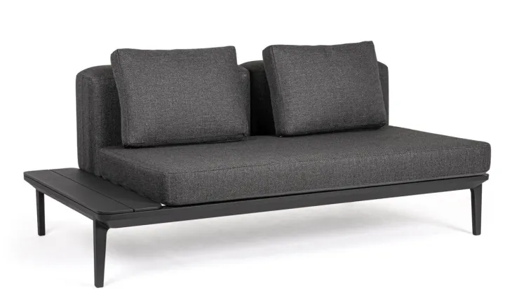 Divani>Bizzotto DIVANO LOUNGE IN ALLUMINIO ANTRACITE WG21 - MATRIX