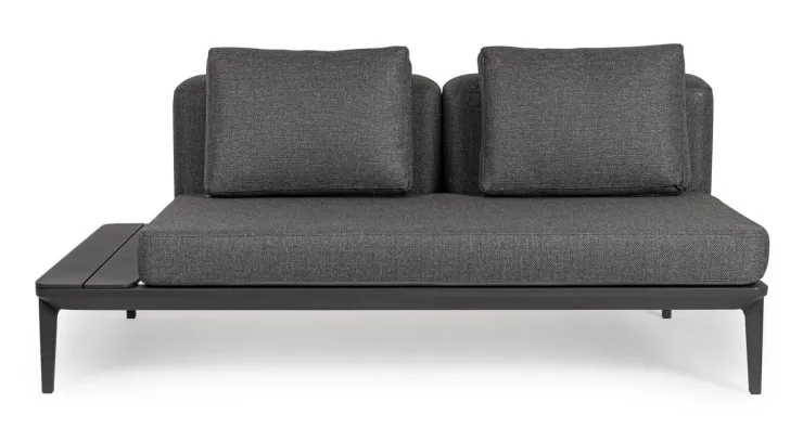 Divani>Bizzotto DIVANO LOUNGE IN ALLUMINIO ANTRACITE WG21 - MATRIX