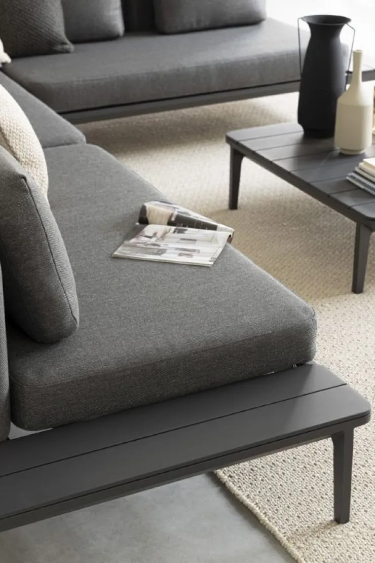 Divani>Bizzotto DIVANO LOUNGE IN ALLUMINIO ANTRACITE WG21 - MATRIX