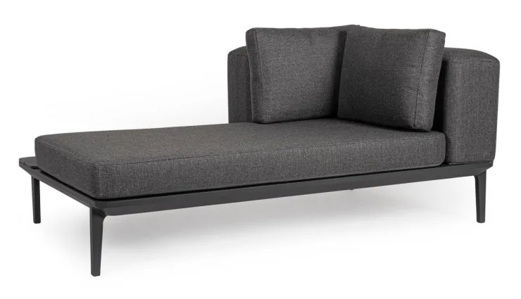 Divani>Bizzotto DIVANO LOUNGE IN ALLUMINIO ANTRACITE WG21 - MATRIX