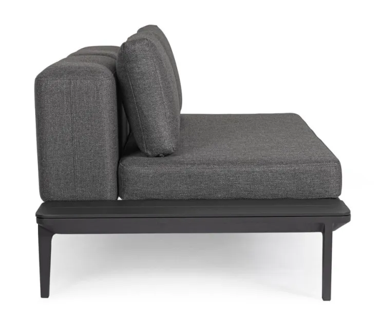 Divani>Bizzotto DIVANO LOUNGE IN ALLUMINIO ANTRACITE WG21 - MATRIX