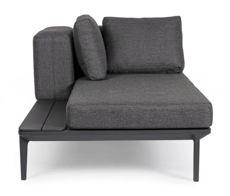 Divani>Bizzotto DIVANO LOUNGE IN ALLUMINIO ANTRACITE WG21 - MATRIX