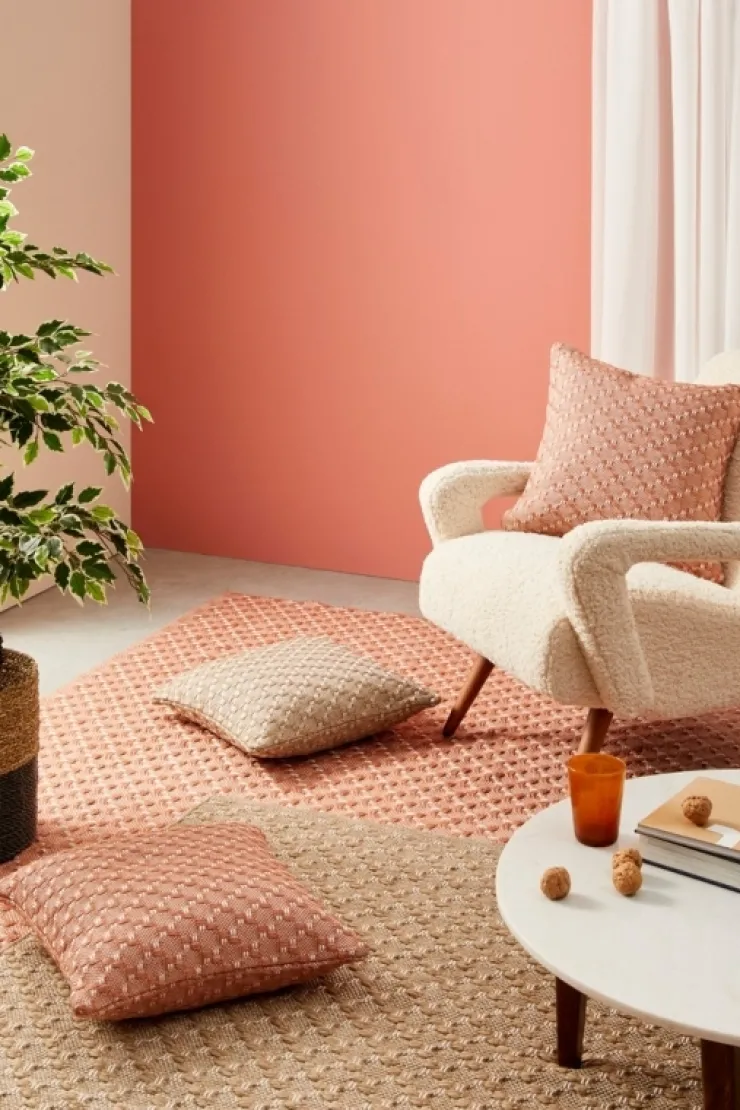 Cuscini>Bizzotto FODERA CUSCINO ESTERNO BHAJAN ROSA 45X45