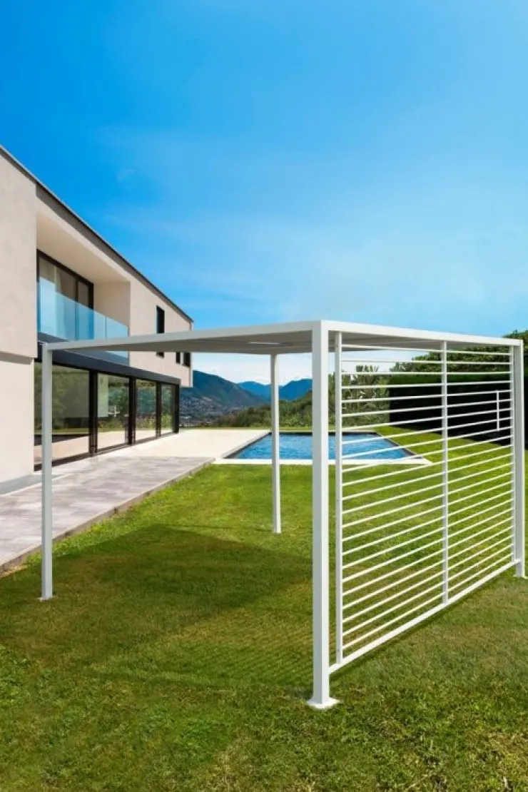 Pergole E Gazebo>Bizzotto GAZEBO IN ALLUMINIO 3X3.6 BIANCO LH30 - NOAH