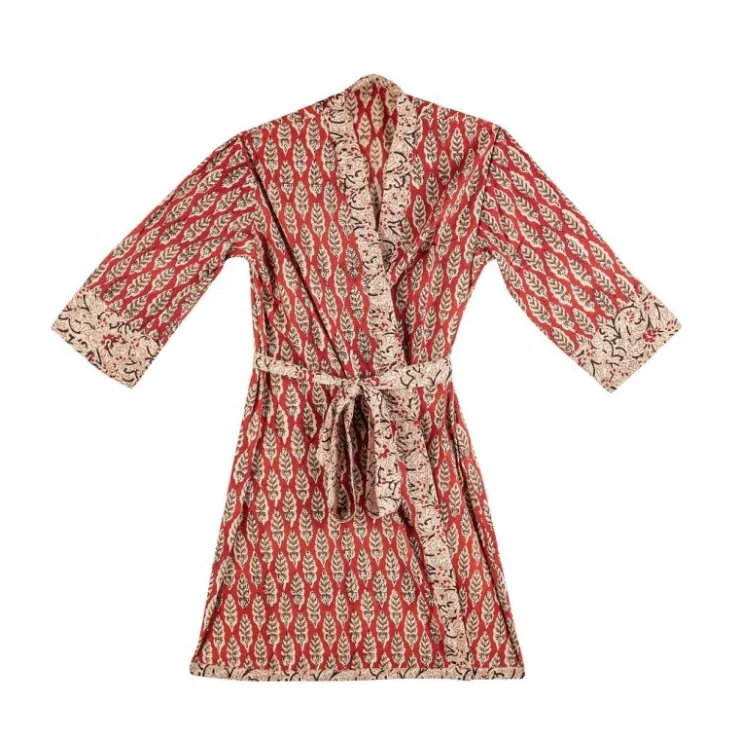 Accessori In Tessuto>Bizzotto KIMONO LORIENT ROSSO C-FOGLIA-FIORE PICC