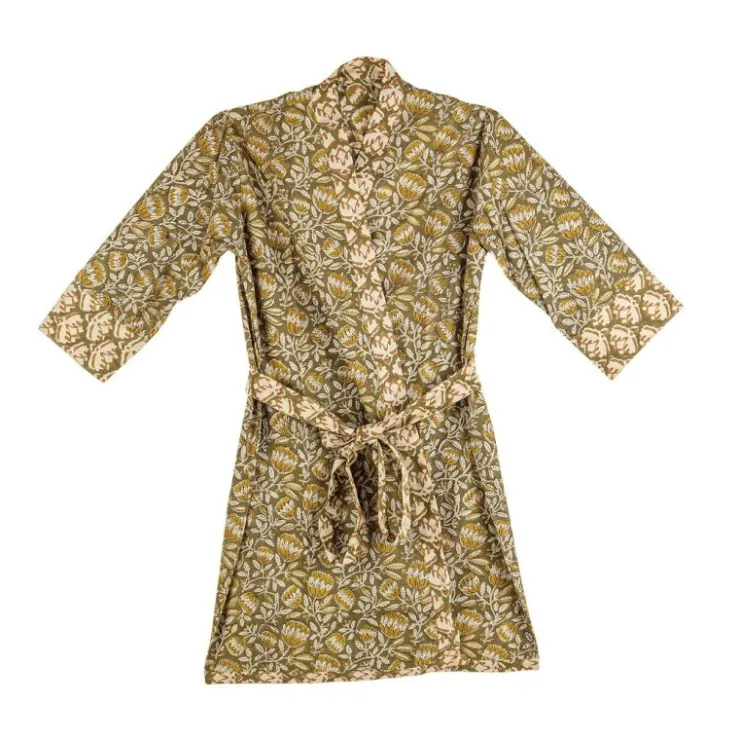 Accessori In Tessuto>Bizzotto KIMONO REIMS VERDE C-FIORE-LOTO