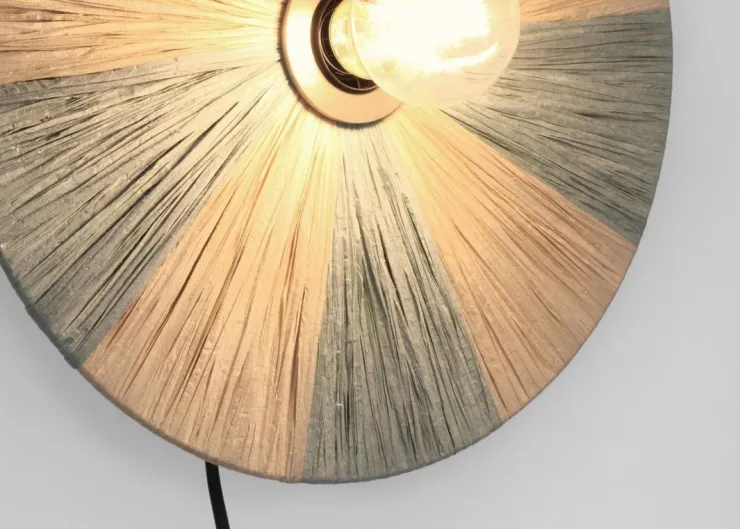 Lampade Da Parete>Bizzotto LAMPADA APPLIQUE KANDA NATURAL AZZUR D33