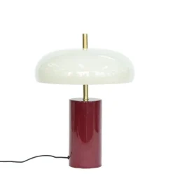 Lampade Da Tavolo>Bizzotto LAMPADA TAV. BANKERS BEIGE ROSSO H40