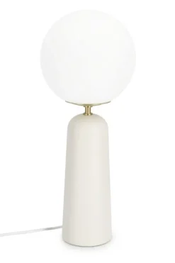 Lampade Da Tavolo>Bizzotto LAMPADA TAV. DELPHINE TONDO BIANCO H51