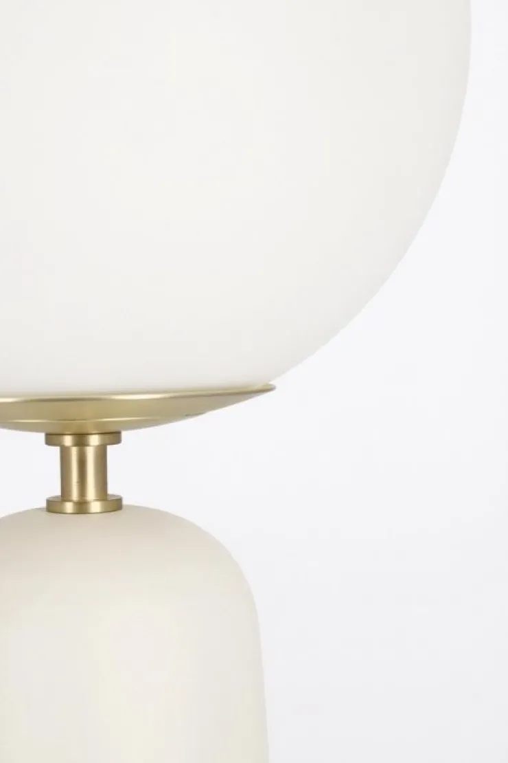 Lampade Da Tavolo>Bizzotto LAMPADA TAV. DELPHINE TONDO BIANCO H51