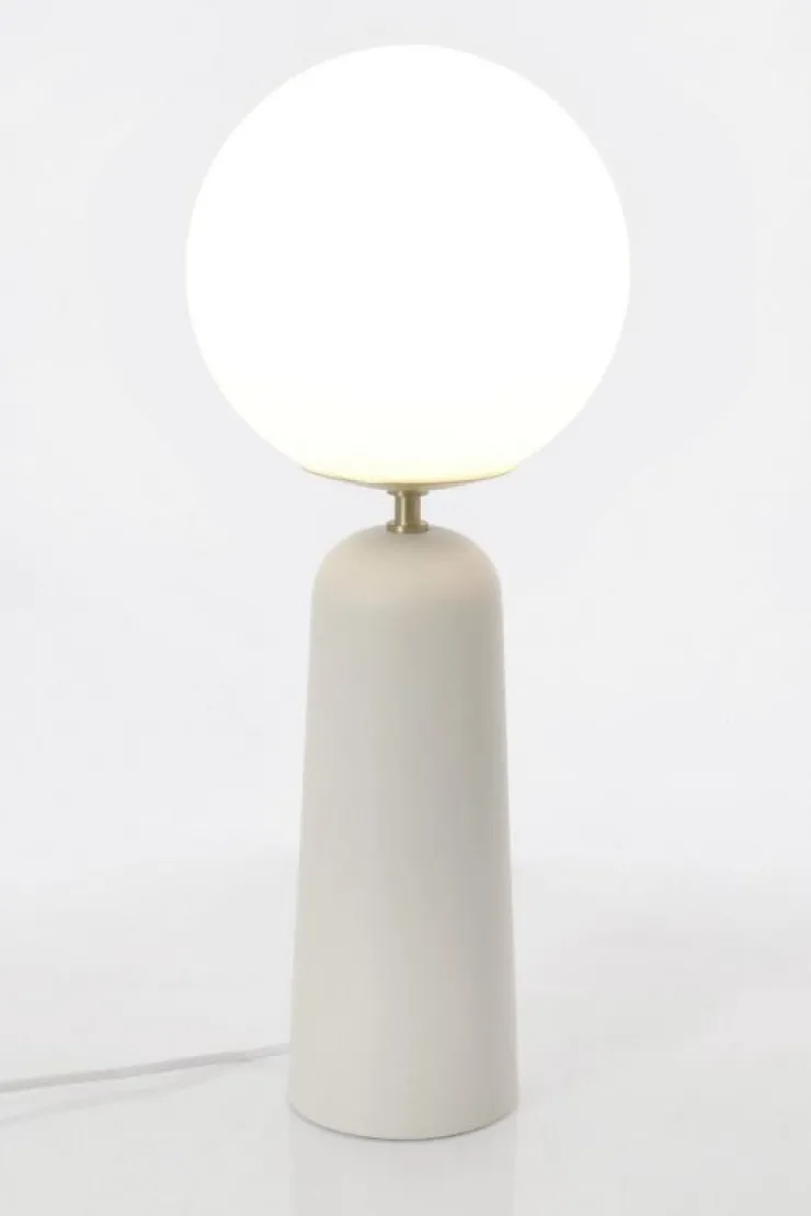 Lampade Da Tavolo>Bizzotto LAMPADA TAV. DELPHINE TONDO BIANCO H51