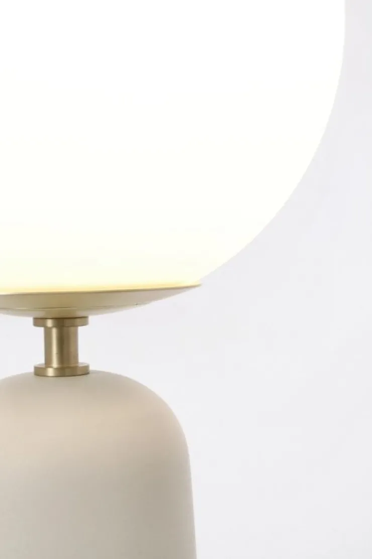 Lampade Da Tavolo>Bizzotto LAMPADA TAV. DELPHINE TONDO BIANCO H51