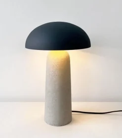 Lampade Da Tavolo>Bizzotto LAMPADA TAV. DELPHINE TONDO GRIGIO H39,5