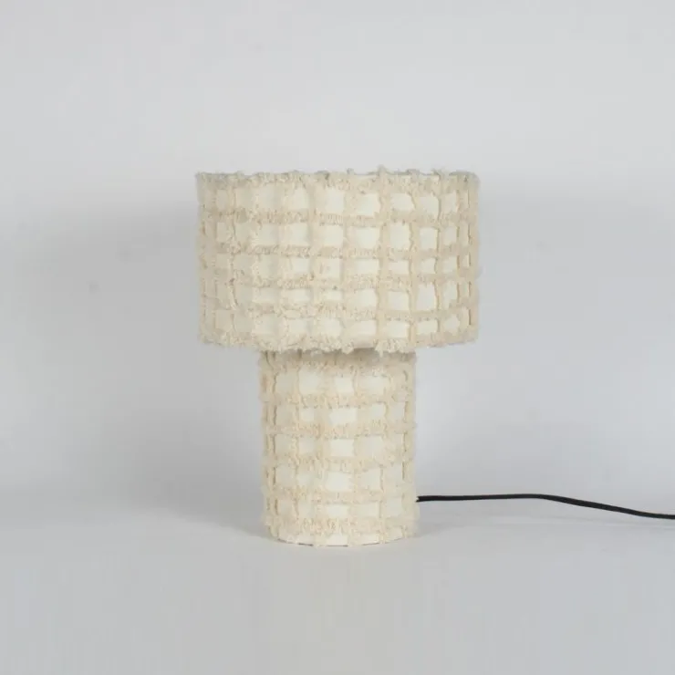 Lampade Da Tavolo>Bizzotto LAMPADA TAV. DEVANG CHECK BEIGE H36