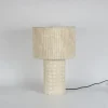 Lampade Da Tavolo>Bizzotto LAMPADA TAV. DEVANG CHECK BEIGE H57
