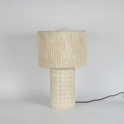 Lampade Da Tavolo>Bizzotto LAMPADA TAV. DEVANG CHECK BEIGE H57