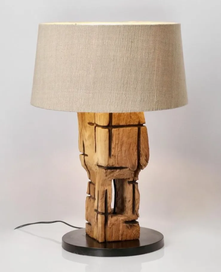 Lampade Da Tavolo>Bizzotto LAMPADA TAV. KLETA BEIGE H53