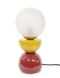 Lampade Da Tavolo>Bizzotto LAMPADA TAV. MALTON SENAPE ROSSO H33