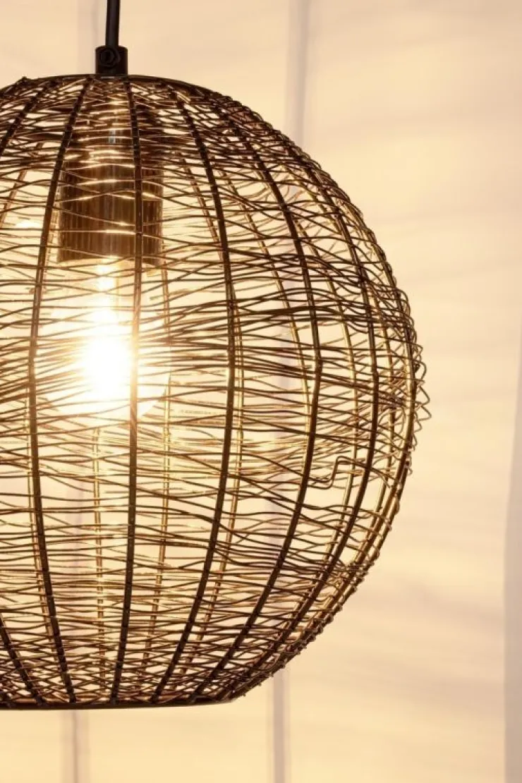 Lampadari>Bizzotto LAMPADARIO INAY TONDO NERO D25