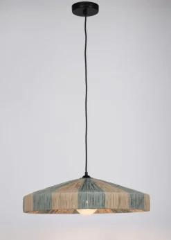 Lampadari>Bizzotto LAMPADARIO KANDA NATURALE AZZURRO D50