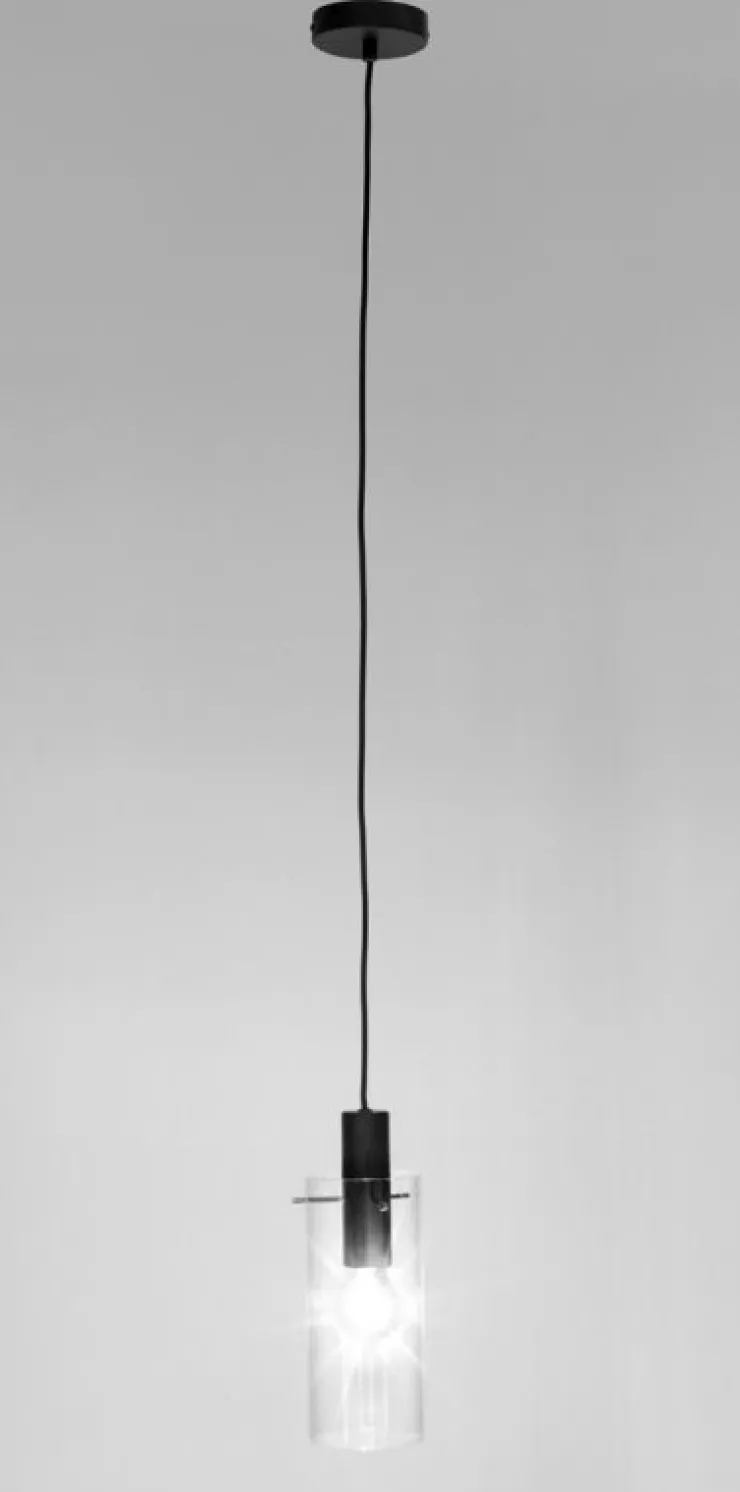 Lampadari>Bizzotto LAMPADARIO 1LUCE AGLOW TRASP-NERO