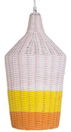 Lampadari>Bizzotto LAMPADARIO SUN RATTAN GIALLO-ARANCIO
