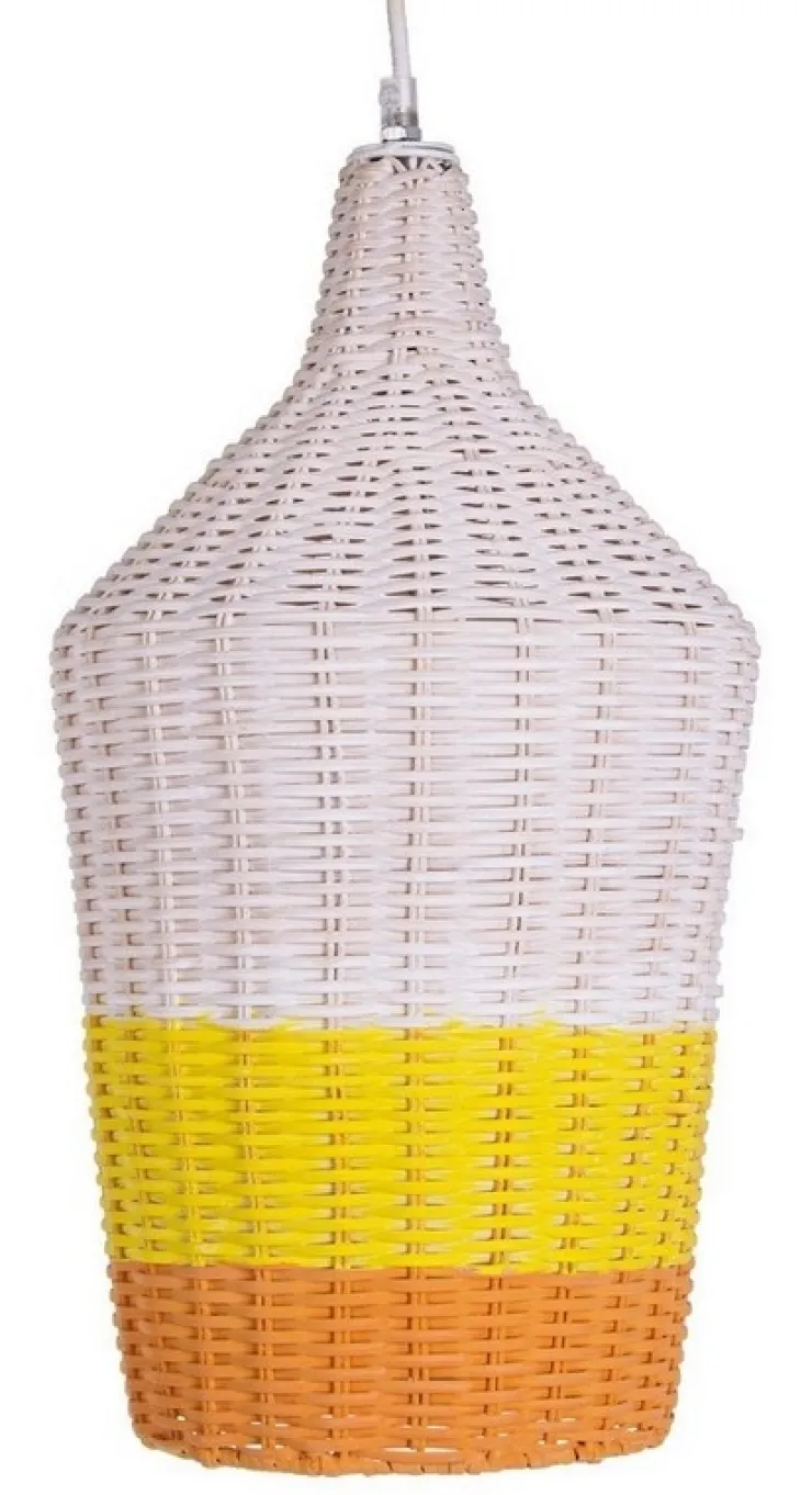 Lampadari>Bizzotto LAMPADARIO SUN RATTAN GIALLO-ARANCIO