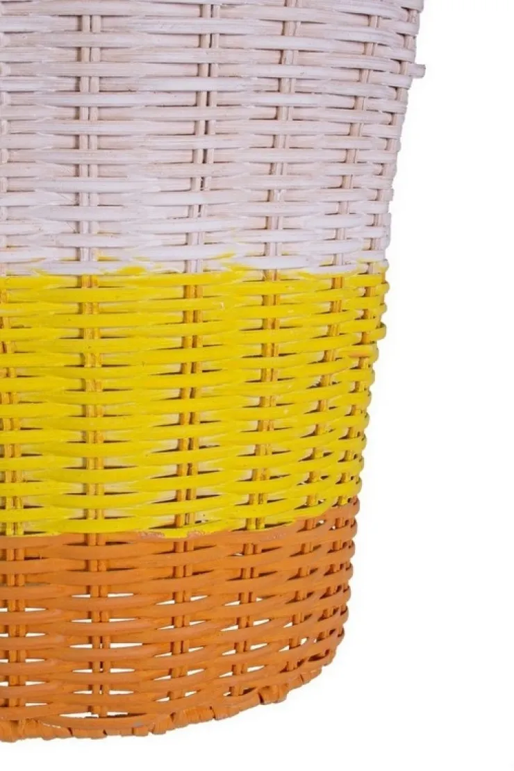 Lampadari>Bizzotto LAMPADARIO SUN RATTAN GIALLO-ARANCIO