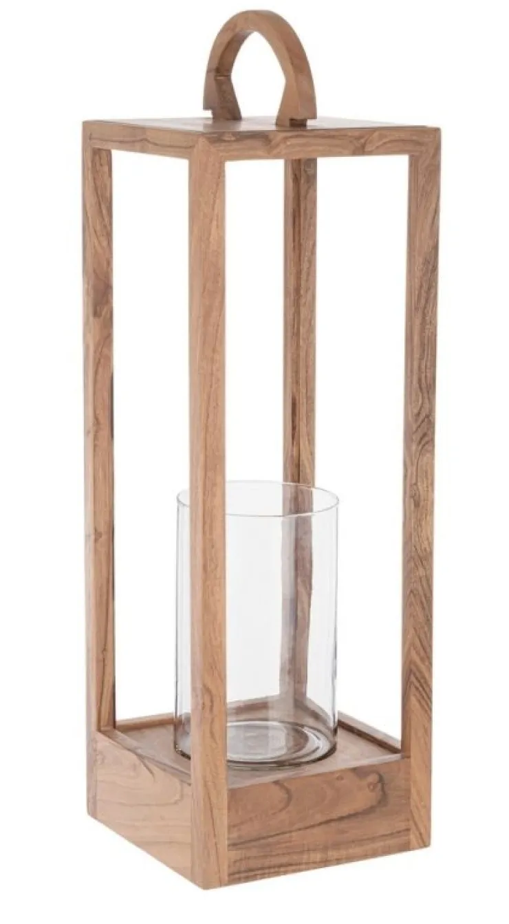 Lanterne>Bizzotto LANTERNA AIMI 1M LEGNO NATURALE H64