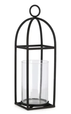 Lanterne>Bizzotto LANTERNA SIWAN 1M NERO TRASP H48