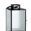 Lanterne>Bizzotto LANTERNA TEHRI 1M RIGHE TRASP NERO H27,5