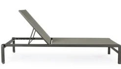 Lettini, Sdraio E Chaise Longue>Bizzotto LETTINO CON RUOTE IN ALLUMINIO IMPILABILE ANTRACITE - KONNOR