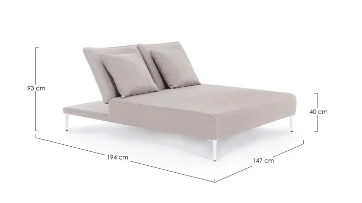Lettini, Sdraio E Chaise Longue>Bizzotto LETTINO DOPPIO C-C VIPER BIA QS20/SAND