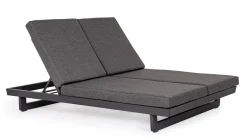 Lettini, Sdraio E Chaise Longue>Bizzotto LETTINO DOPPIO IN ALLUMINIO ANTRACITE WG21 - INFINITY