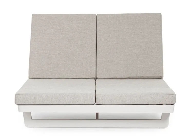 Lettini, Sdraio E Chaise Longue>Bizzotto LETTINO DOPPIO IN ALLUMINIO BIANCO WG20 - INFINITY
